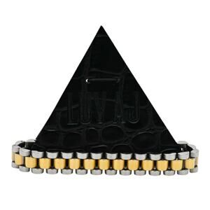 Luv AJ Two-Tone Timepiece Link Bracelet